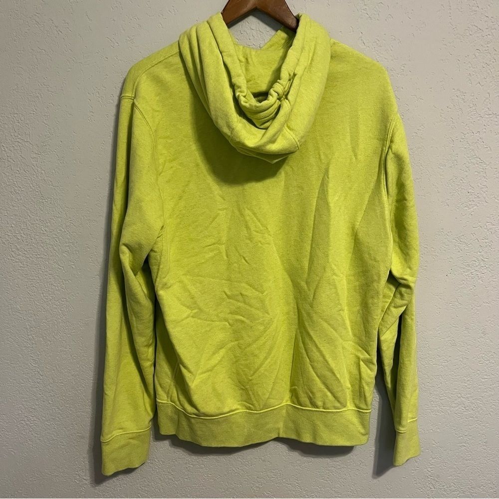 Nike Neon Green Logo Hoodie Sweatshirt - Picture 2 of 8